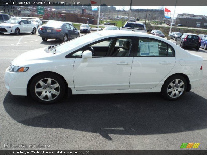 Taffeta White / Beige 2011 Honda Civic LX Sedan