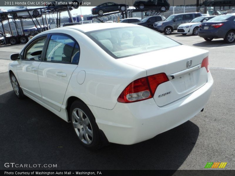 Taffeta White / Beige 2011 Honda Civic LX Sedan