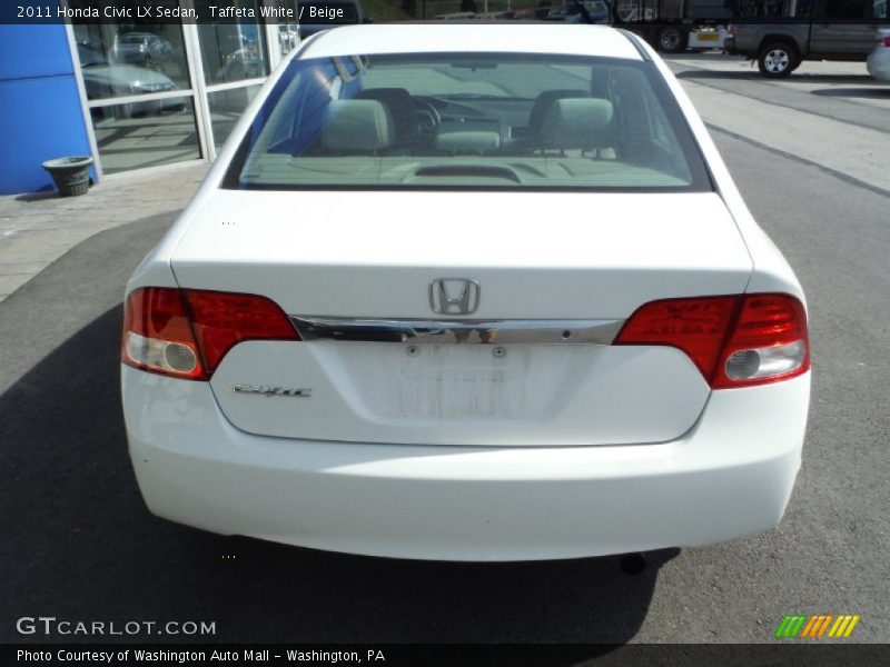 Taffeta White / Beige 2011 Honda Civic LX Sedan