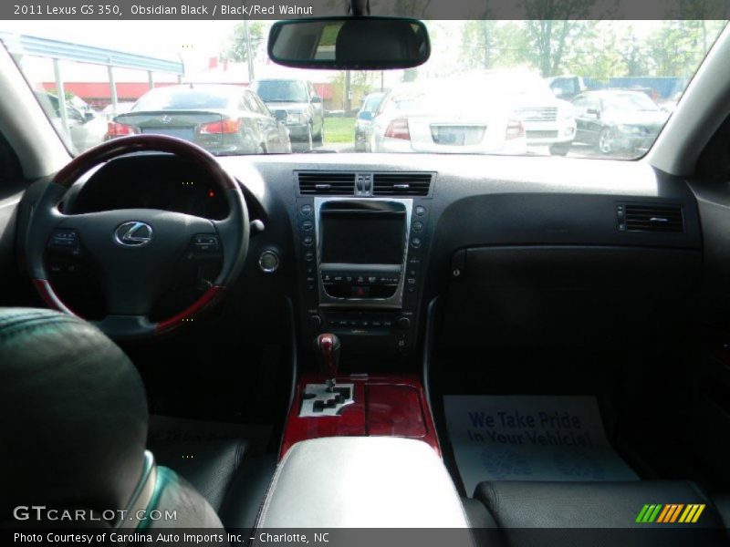 Obsidian Black / Black/Red Walnut 2011 Lexus GS 350