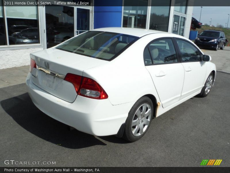 Taffeta White / Beige 2011 Honda Civic LX Sedan