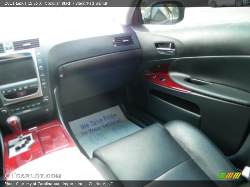 Obsidian Black / Black/Red Walnut 2011 Lexus GS 350