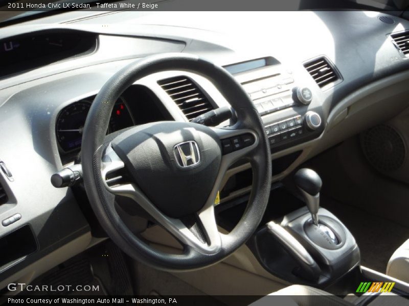 Taffeta White / Beige 2011 Honda Civic LX Sedan