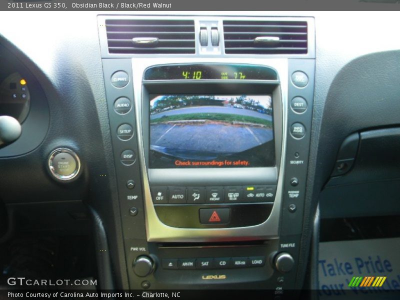 Obsidian Black / Black/Red Walnut 2011 Lexus GS 350