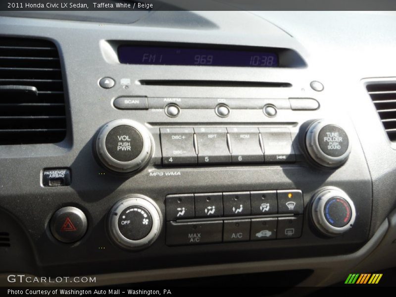 Taffeta White / Beige 2011 Honda Civic LX Sedan