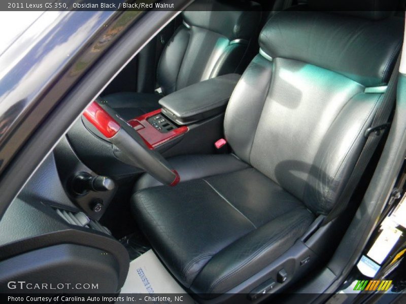 Obsidian Black / Black/Red Walnut 2011 Lexus GS 350
