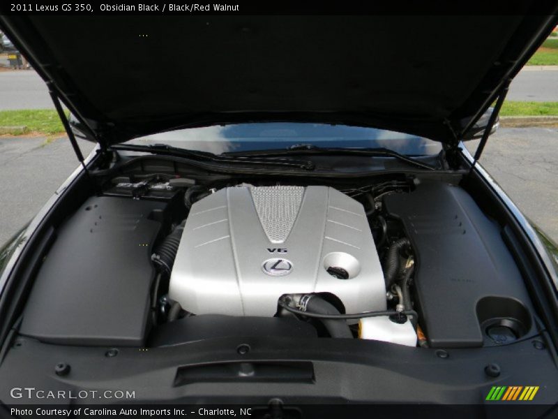 Obsidian Black / Black/Red Walnut 2011 Lexus GS 350