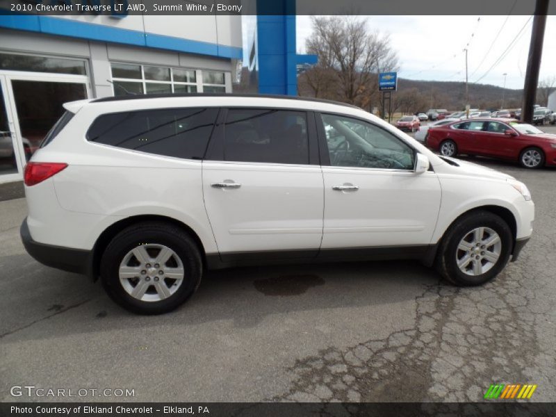 Summit White / Ebony 2010 Chevrolet Traverse LT AWD