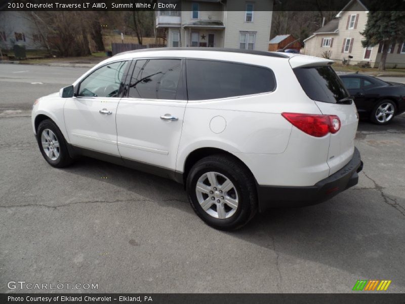 Summit White / Ebony 2010 Chevrolet Traverse LT AWD