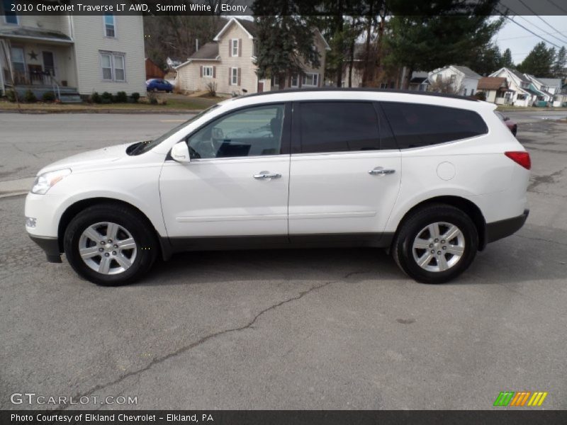 Summit White / Ebony 2010 Chevrolet Traverse LT AWD