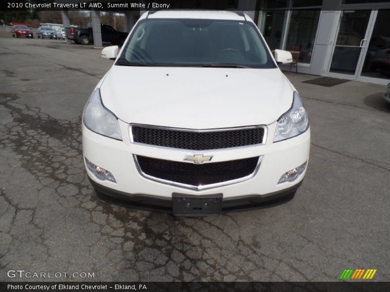 Summit White / Ebony 2010 Chevrolet Traverse LT AWD