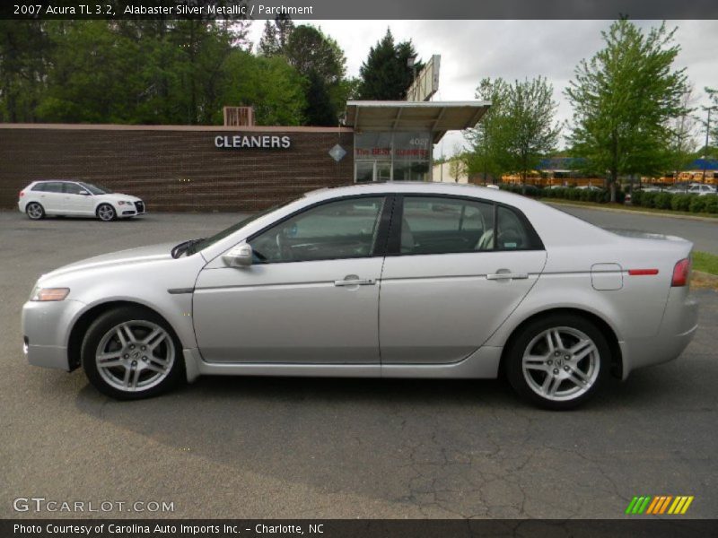 Alabaster Silver Metallic / Parchment 2007 Acura TL 3.2