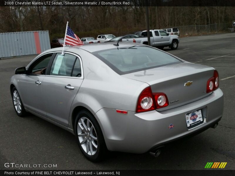 Silverstone Metallic / Ebony/Brick Red 2008 Chevrolet Malibu LTZ Sedan