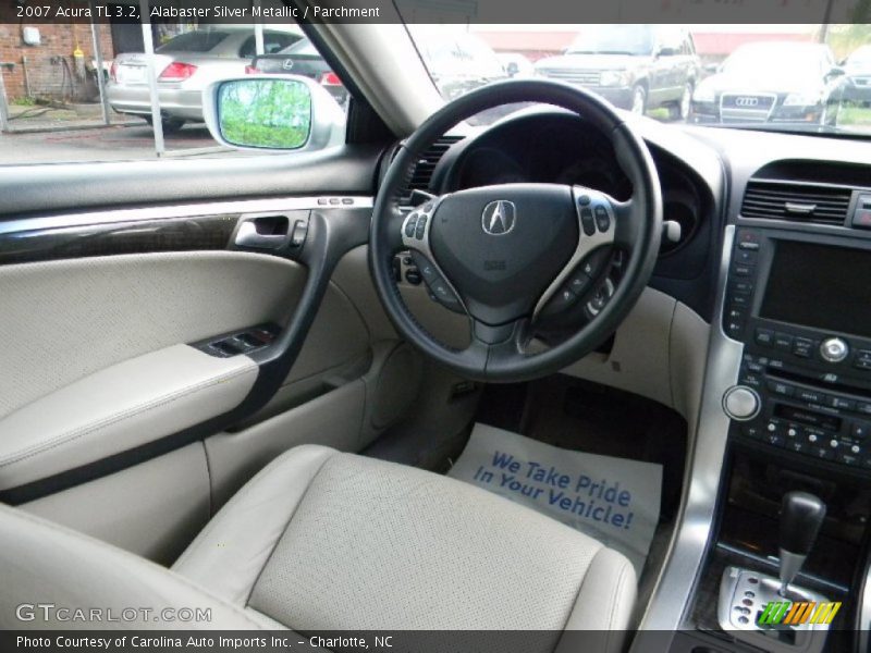 Alabaster Silver Metallic / Parchment 2007 Acura TL 3.2