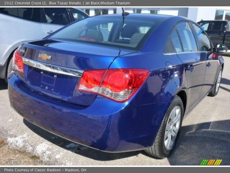 Blue Topaz Metallic / Jet Black/Medium Titanium 2012 Chevrolet Cruze LS