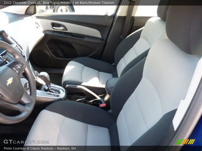Blue Topaz Metallic / Jet Black/Medium Titanium 2012 Chevrolet Cruze LS