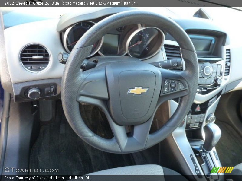 Blue Topaz Metallic / Jet Black/Medium Titanium 2012 Chevrolet Cruze LS