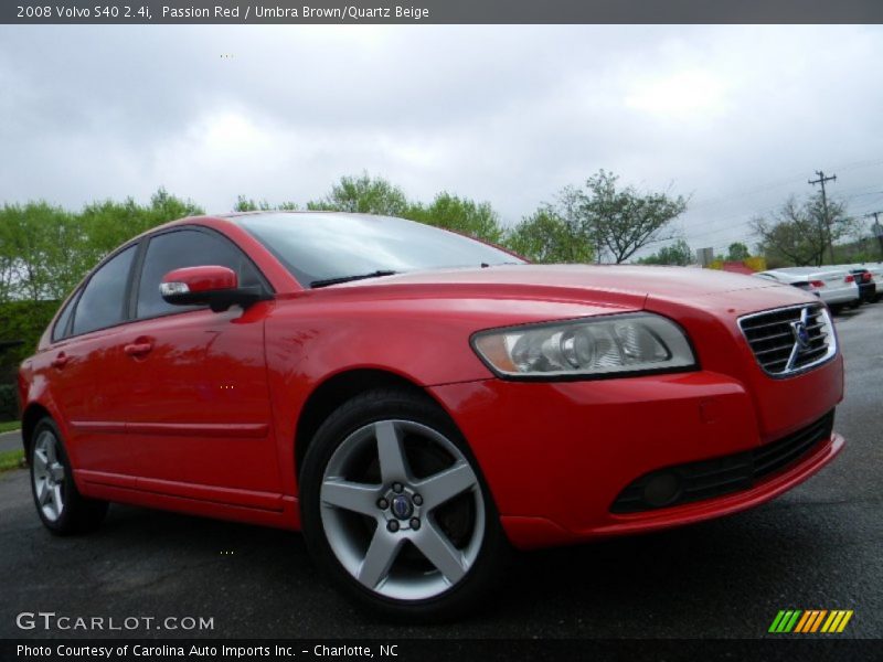 Passion Red / Umbra Brown/Quartz Beige 2008 Volvo S40 2.4i