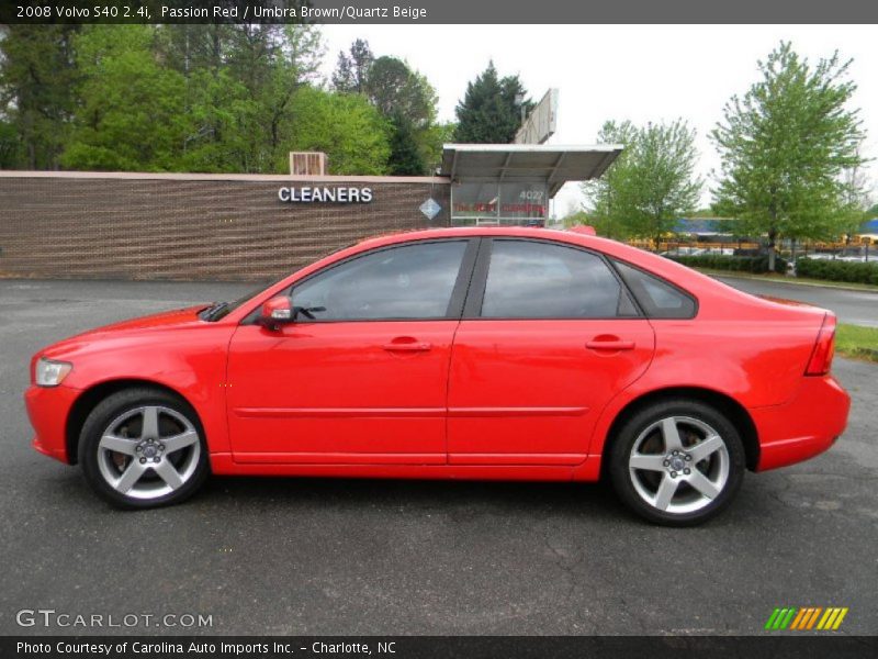 Passion Red / Umbra Brown/Quartz Beige 2008 Volvo S40 2.4i