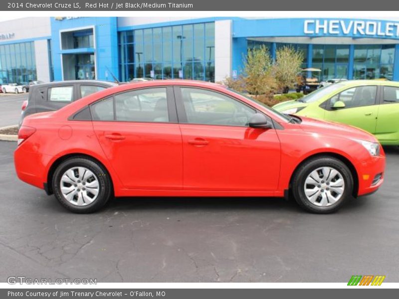 Red Hot / Jet Black/Medium Titanium 2014 Chevrolet Cruze LS