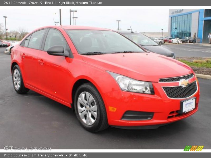 Red Hot / Jet Black/Medium Titanium 2014 Chevrolet Cruze LS