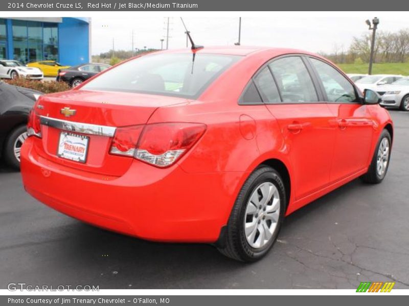 Red Hot / Jet Black/Medium Titanium 2014 Chevrolet Cruze LS