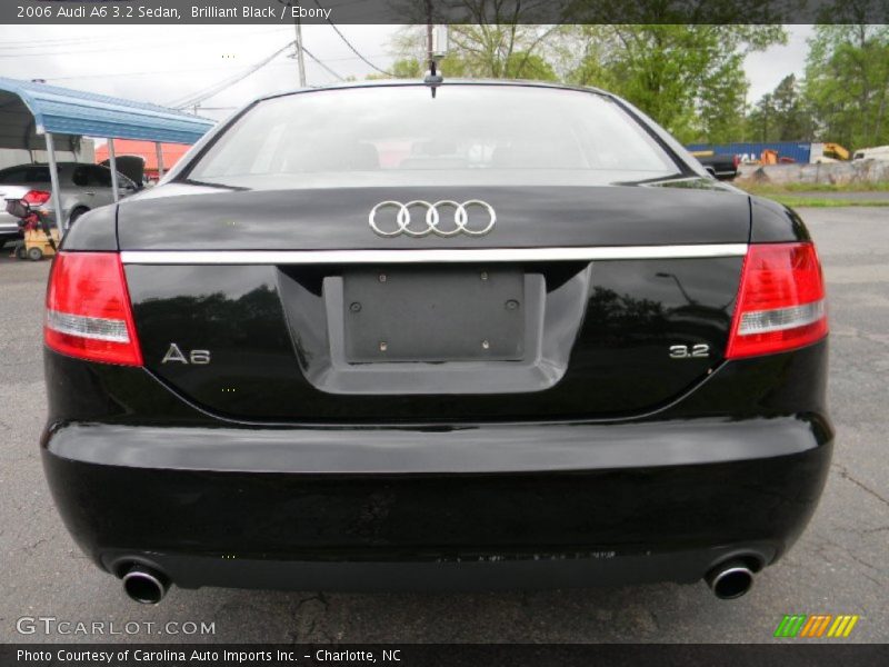 Brilliant Black / Ebony 2006 Audi A6 3.2 Sedan