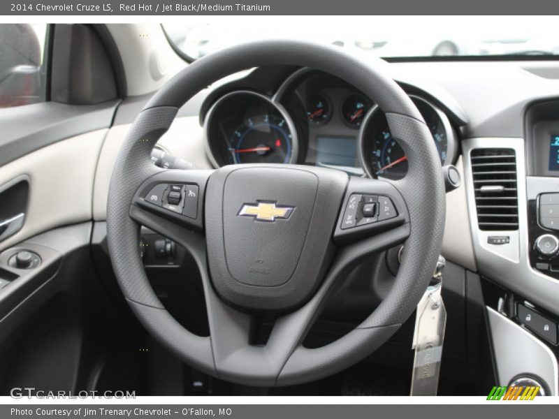 Red Hot / Jet Black/Medium Titanium 2014 Chevrolet Cruze LS