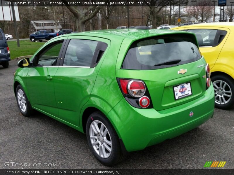 Dragon Green Metallic / Jet Black/Dark Titanium 2015 Chevrolet Sonic LT Hatchback