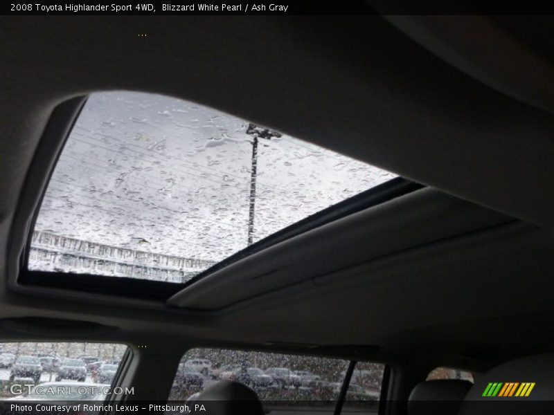 Blizzard White Pearl / Ash Gray 2008 Toyota Highlander Sport 4WD