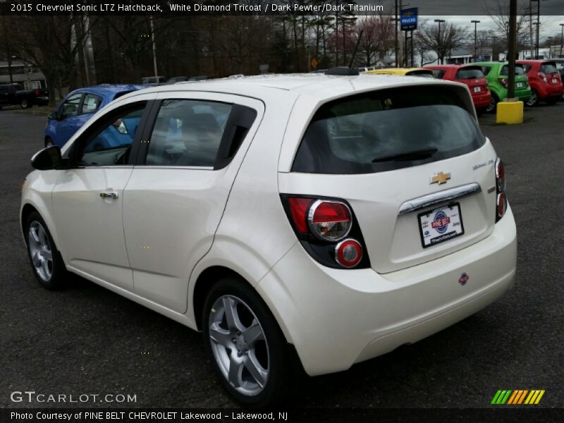 White Diamond Tricoat / Dark Pewter/Dark Titanium 2015 Chevrolet Sonic LTZ Hatchback