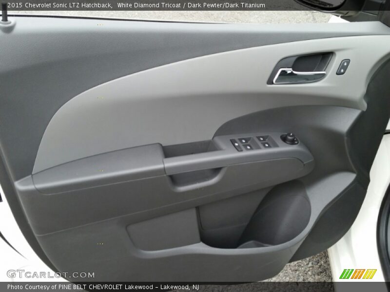 White Diamond Tricoat / Dark Pewter/Dark Titanium 2015 Chevrolet Sonic LTZ Hatchback