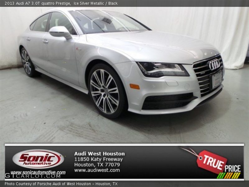 Ice Silver Metallic / Black 2013 Audi A7 3.0T quattro Prestige