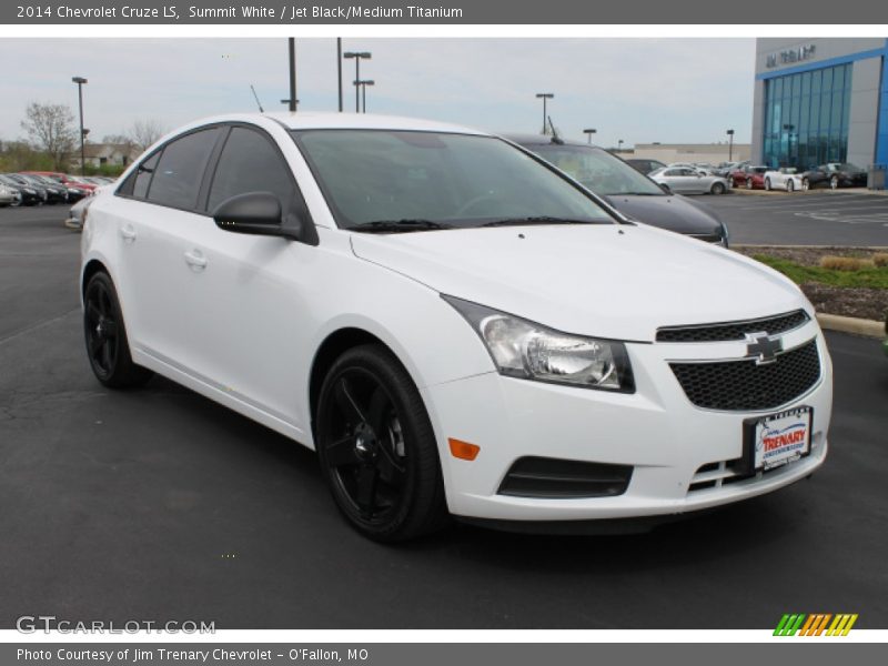 Summit White / Jet Black/Medium Titanium 2014 Chevrolet Cruze LS