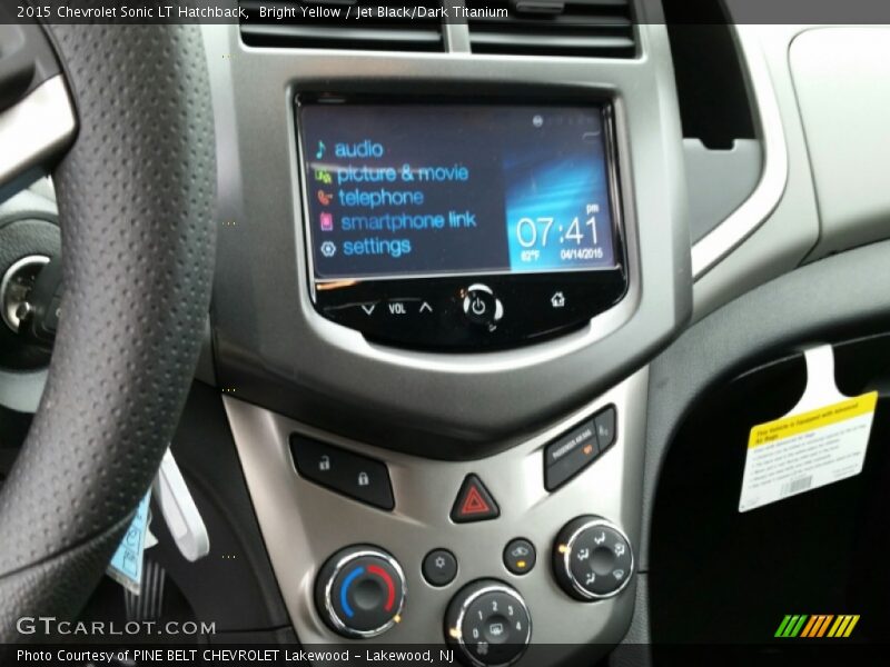 Bright Yellow / Jet Black/Dark Titanium 2015 Chevrolet Sonic LT Hatchback