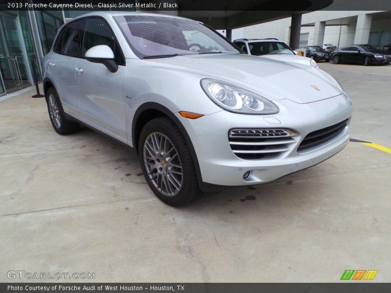 Classic Silver Metallic / Black 2013 Porsche Cayenne Diesel