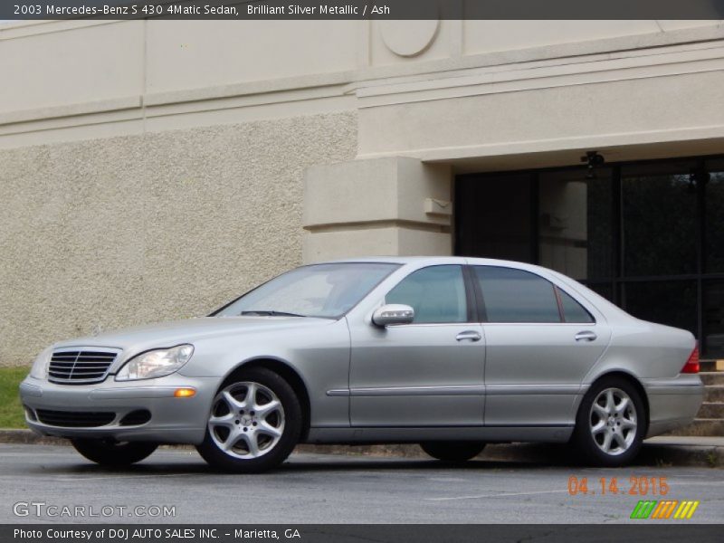 Brilliant Silver Metallic / Ash 2003 Mercedes-Benz S 430 4Matic Sedan