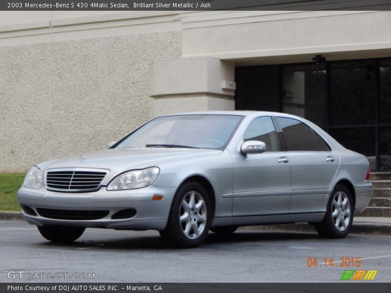 Brilliant Silver Metallic / Ash 2003 Mercedes-Benz S 430 4Matic Sedan