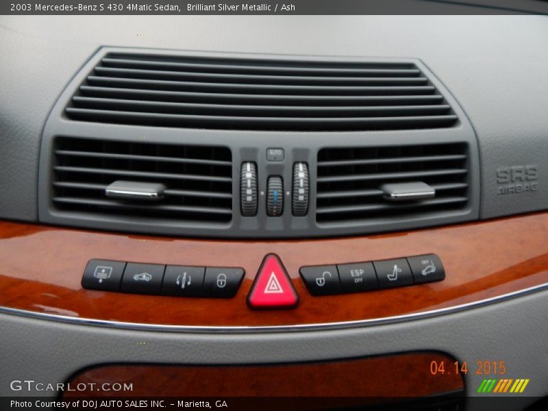 Brilliant Silver Metallic / Ash 2003 Mercedes-Benz S 430 4Matic Sedan