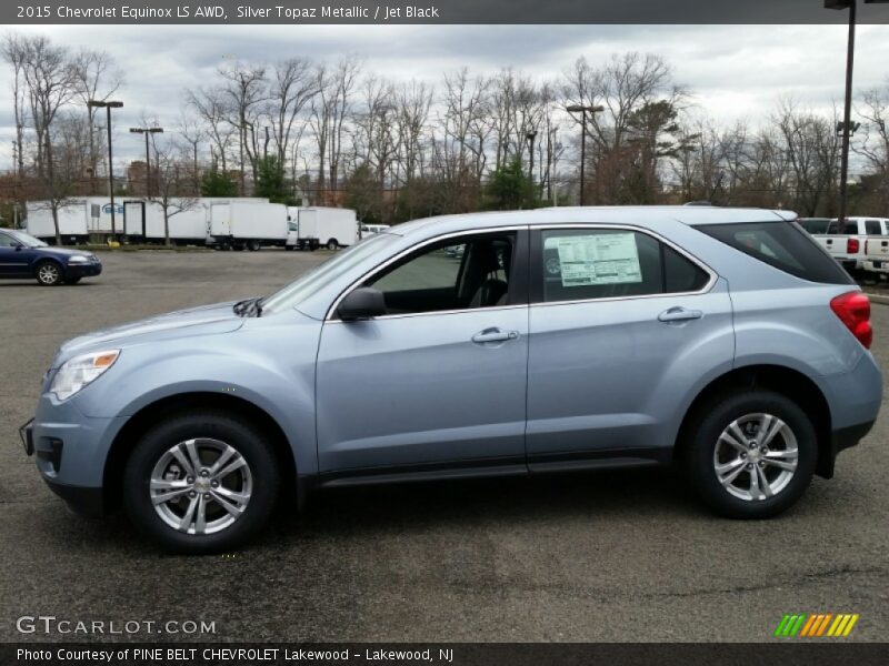 Silver Topaz Metallic / Jet Black 2015 Chevrolet Equinox LS AWD