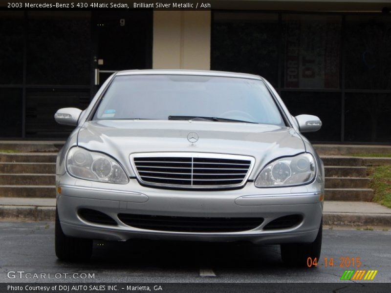 Brilliant Silver Metallic / Ash 2003 Mercedes-Benz S 430 4Matic Sedan