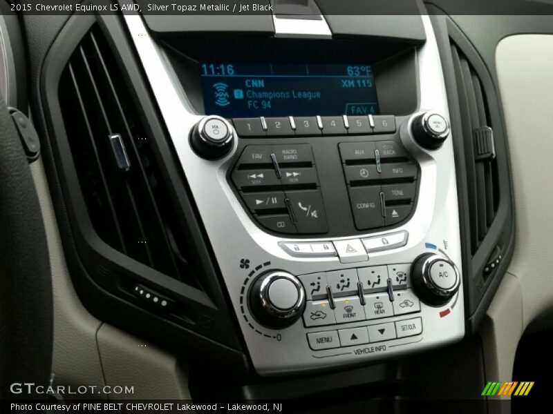 Silver Topaz Metallic / Jet Black 2015 Chevrolet Equinox LS AWD