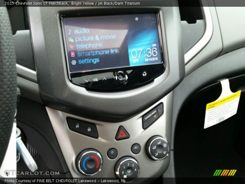 Bright Yellow / Jet Black/Dark Titanium 2015 Chevrolet Sonic LT Hatchback