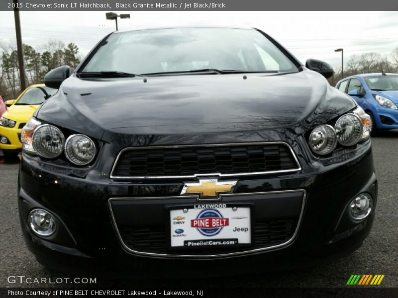 Black Granite Metallic / Jet Black/Brick 2015 Chevrolet Sonic LT Hatchback