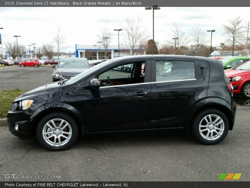 Black Granite Metallic / Jet Black/Brick 2015 Chevrolet Sonic LT Hatchback