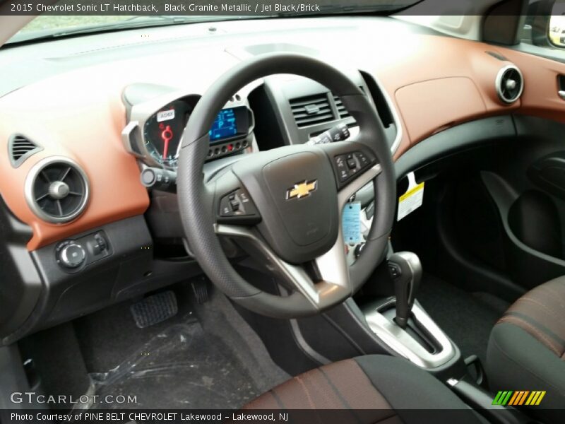  2015 Sonic LT Hatchback Jet Black/Brick Interior