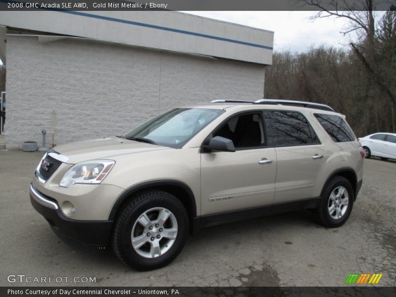 Gold Mist Metallic / Ebony 2008 GMC Acadia SLE AWD