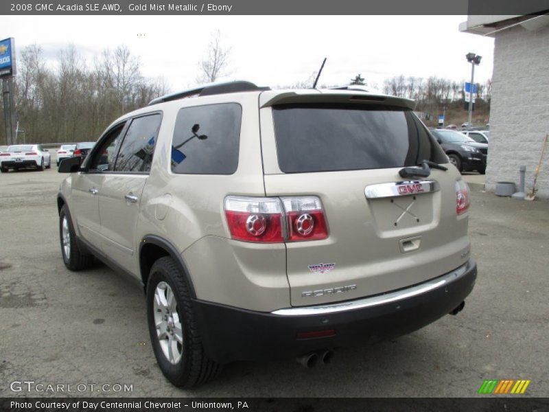 Gold Mist Metallic / Ebony 2008 GMC Acadia SLE AWD