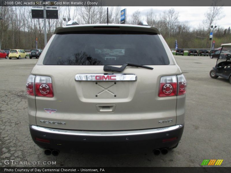 Gold Mist Metallic / Ebony 2008 GMC Acadia SLE AWD