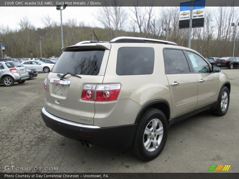 Gold Mist Metallic / Ebony 2008 GMC Acadia SLE AWD